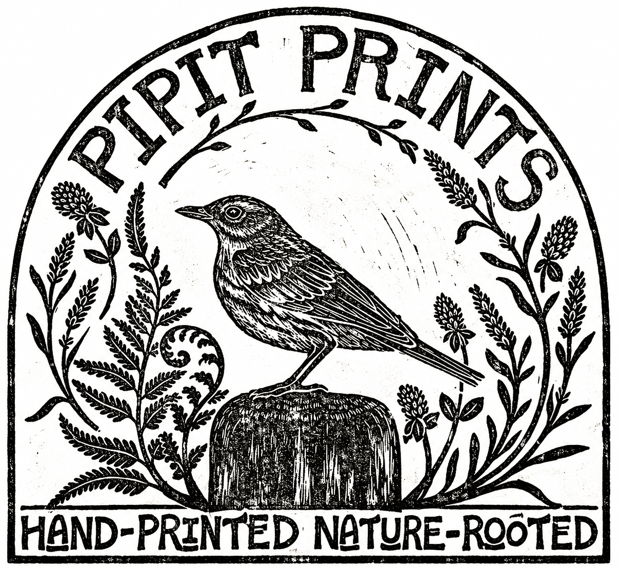 Pipit Prints Lino Prints and Workshops Logo